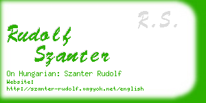 rudolf szanter business card